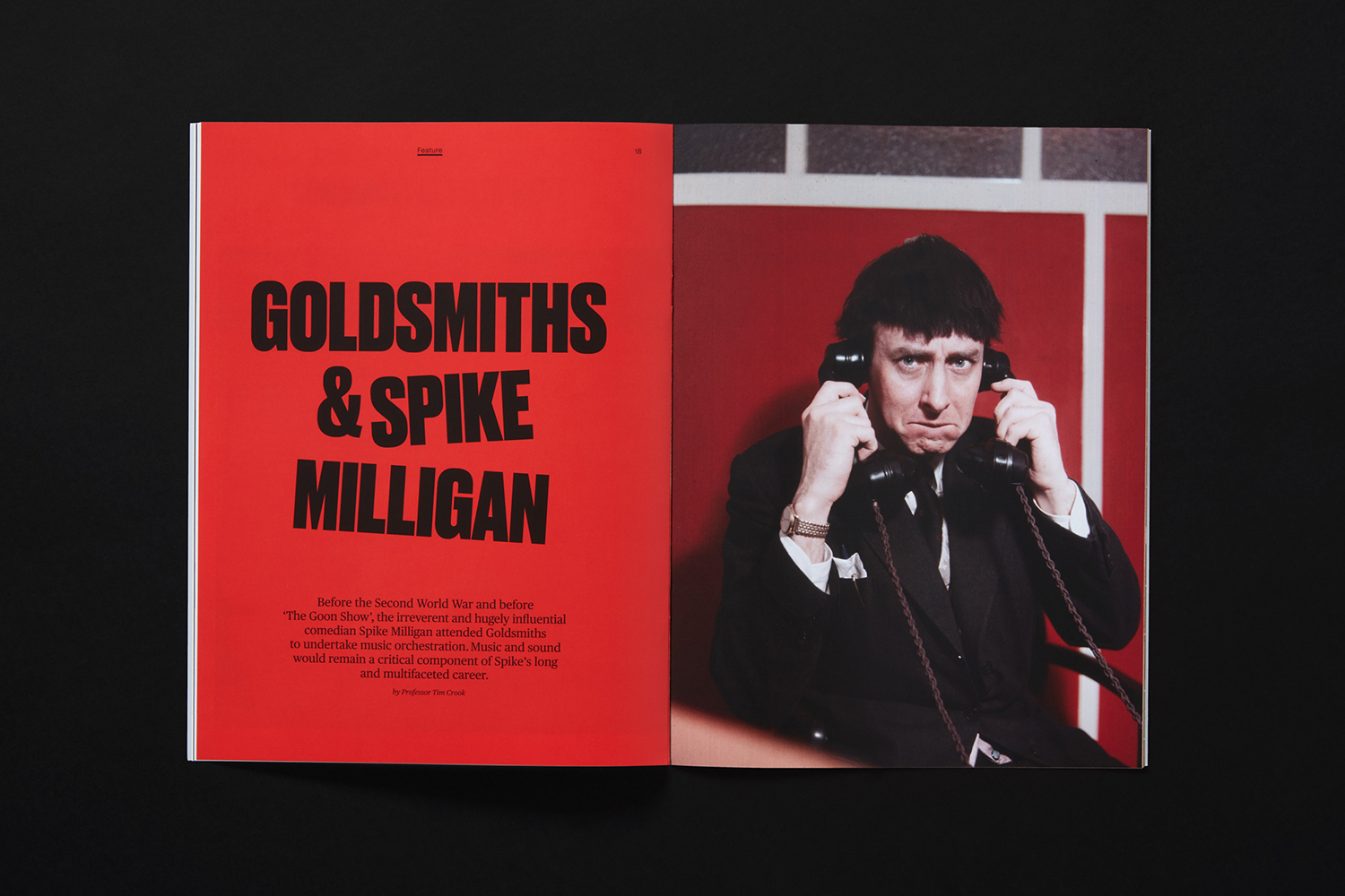 New design by Spy for Goldsmiths' alumni magazine Goldlink