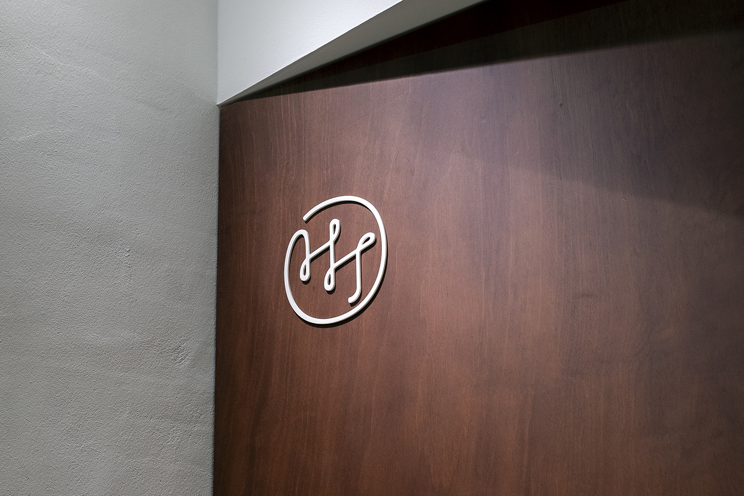 Logo and signage by Studio fnt for Korean paper brand Hanji