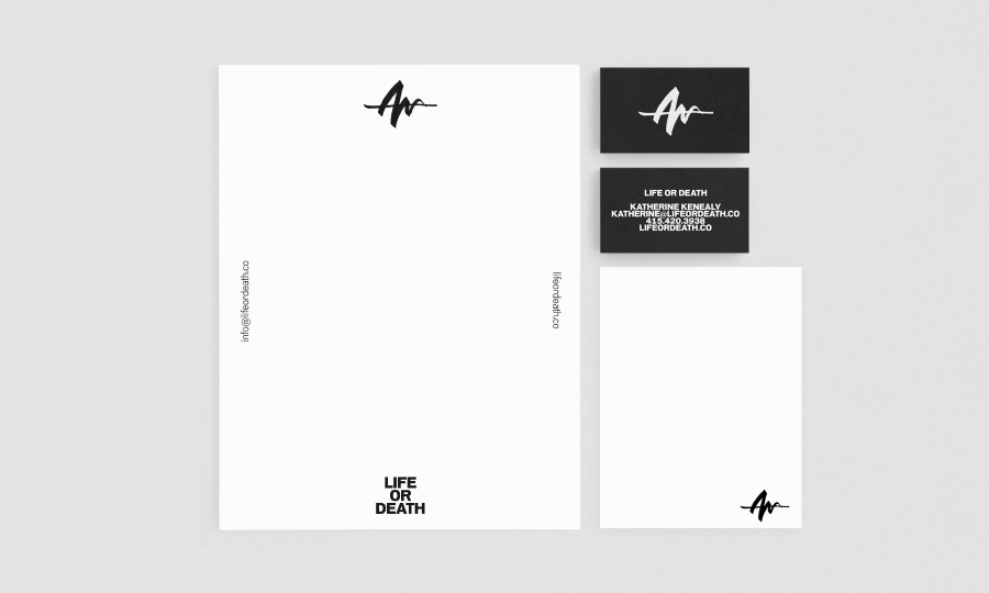 Stationery for public relations business Life or Death designed by DIA