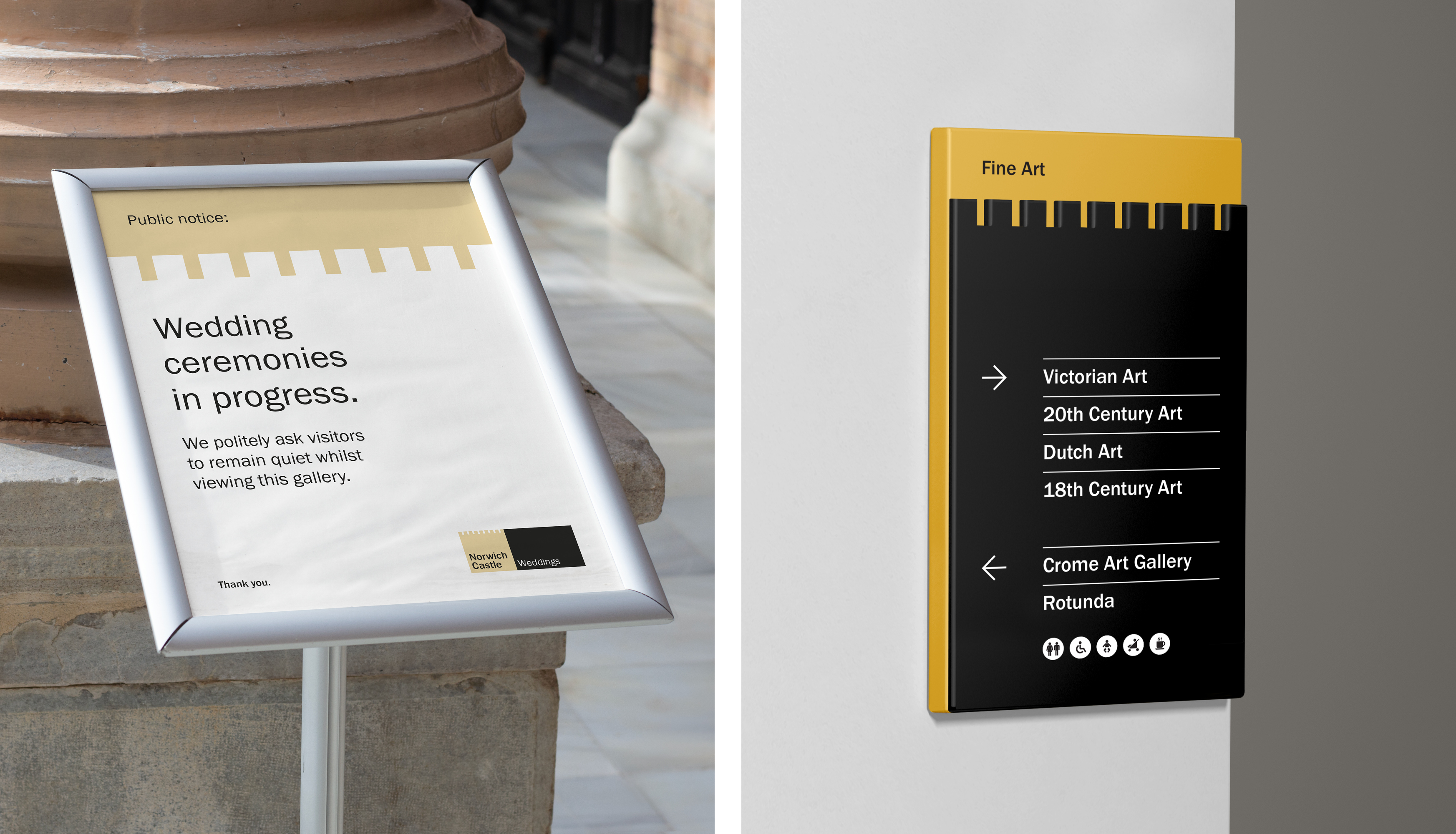 Signage and wayfinding design for Norwich Castle designed by The Click. Reviewed by Richard Baird for BP&O
