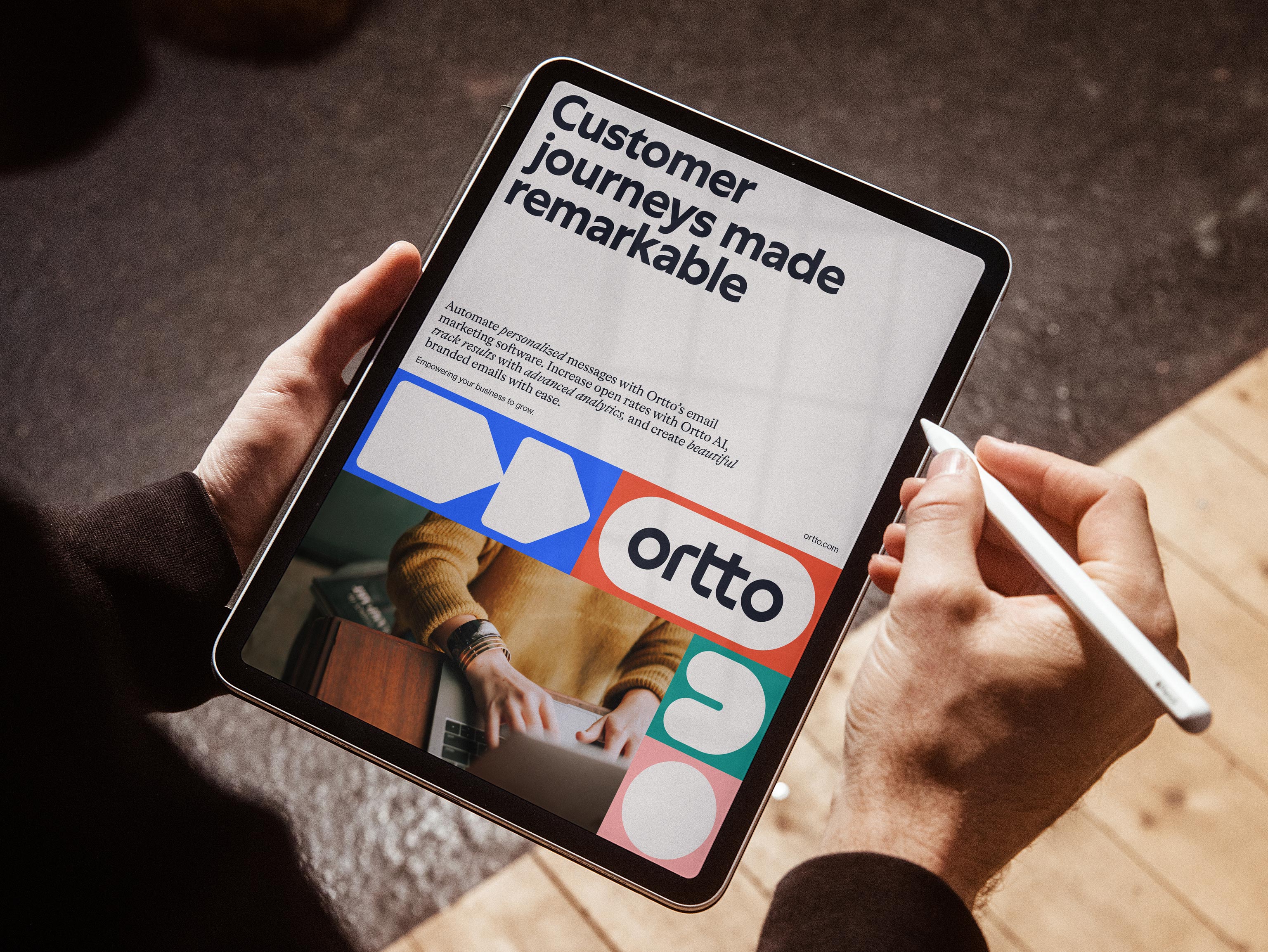 Nieuwe merkidentiteit en website voor automatiserings-, analyse- en klantreisbedrijf Ortto, ontworpen door Christopher Doyle & Co