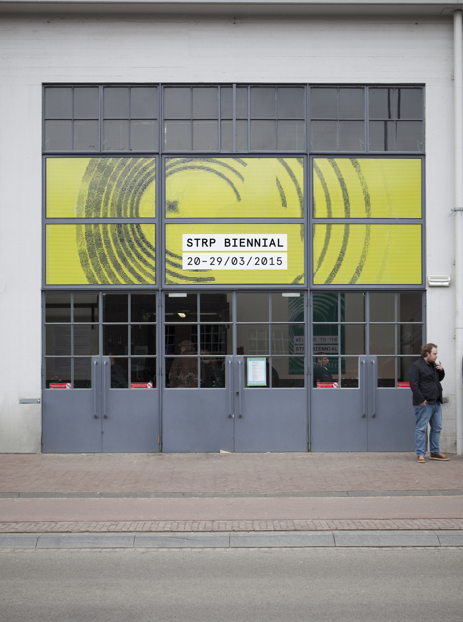 Visual identity and signage by Raw Color for Dutch art, technology and experimental pop culture festival STRP 2015.