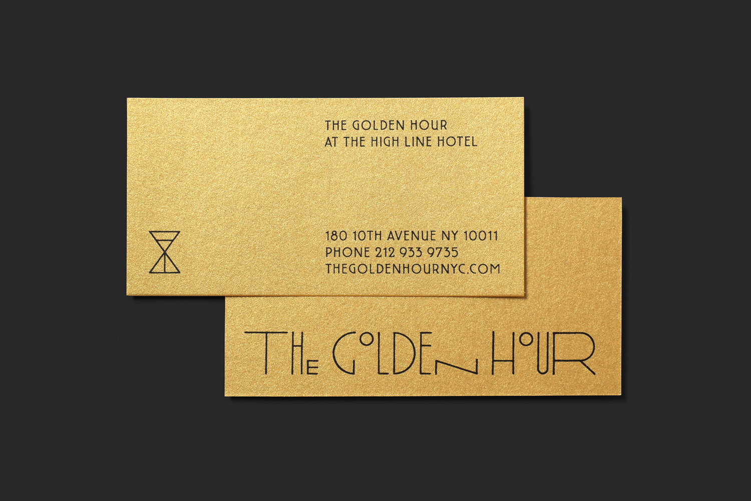 New Graphic Identity and business card design for New York restaurant The Golden Hour by Triboro