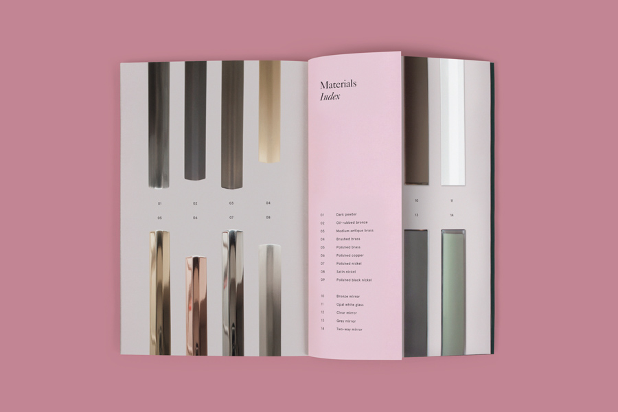 Product catalogue designed by Lotta Nieminen for New York based lighting and product designer Bec Brittain