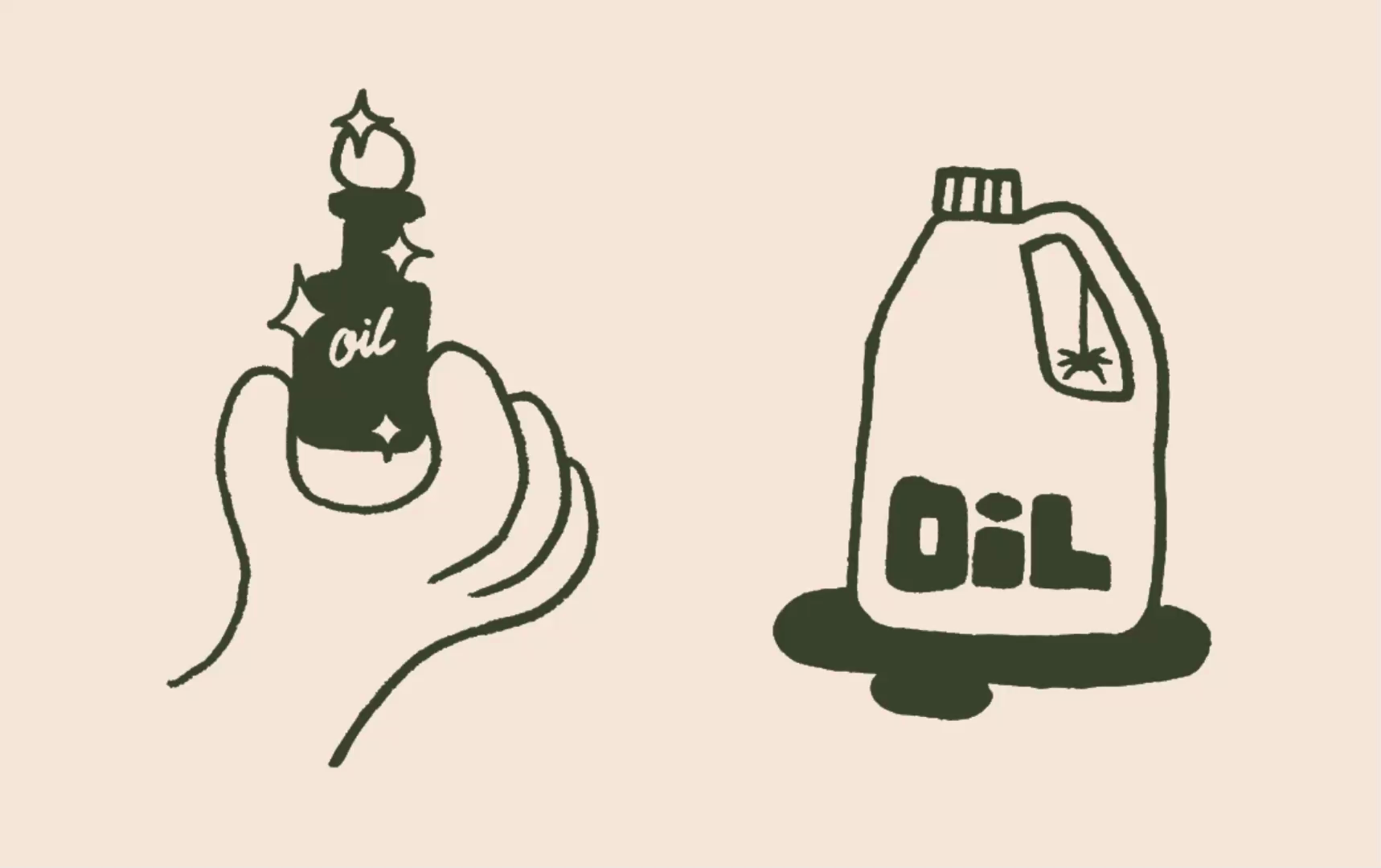 Animated pictograms by Gander for squeezable single origin olive oil Graza