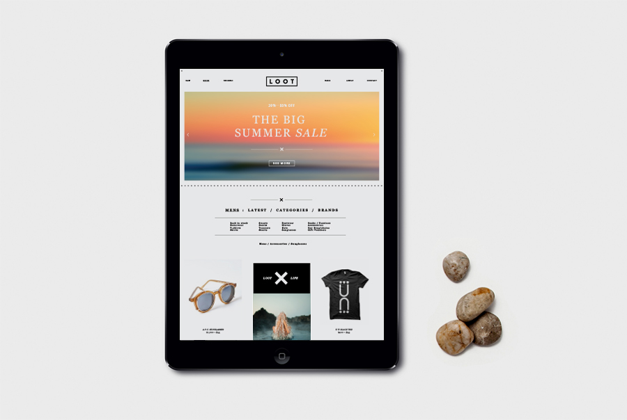 Visual identity and website designed by Savvy for Mexican surf and lifestyle store Loot. Featured on bpando.org