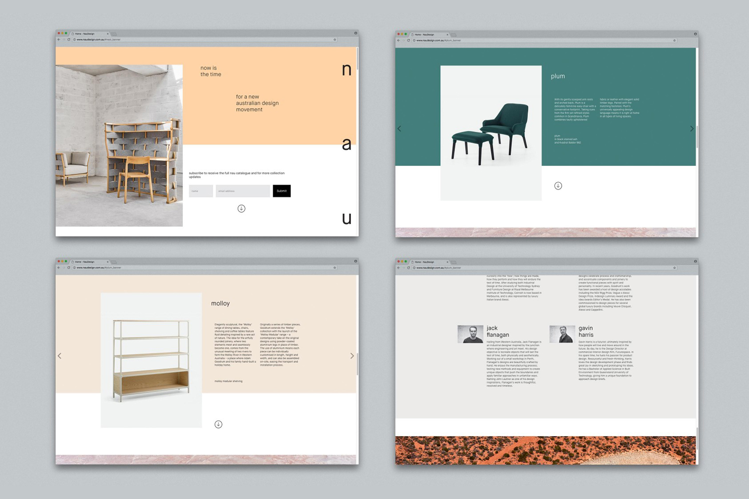 Brand identity and website by Design by Toko for Cult's new contemporary furniture range NAU