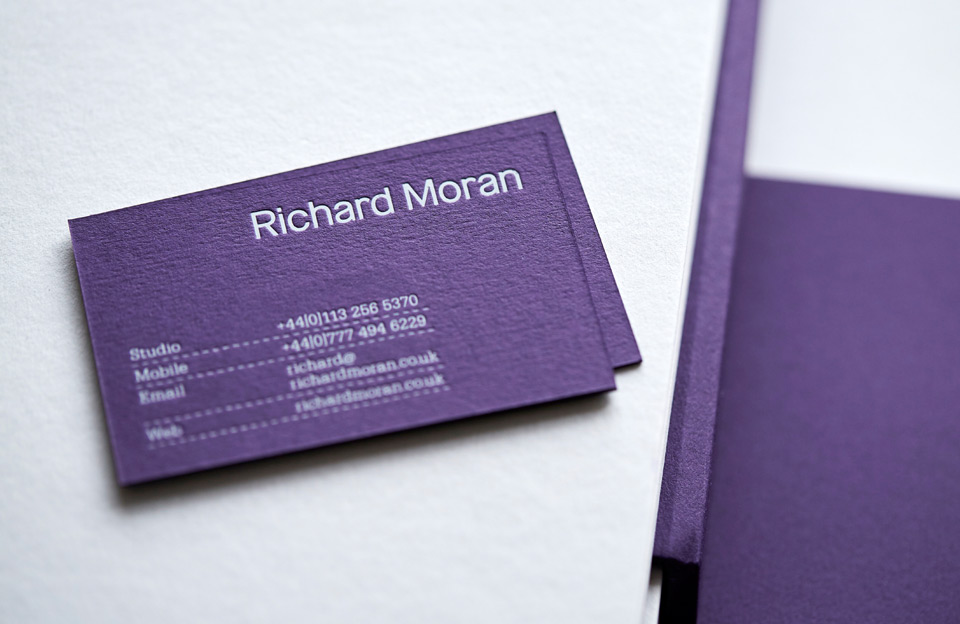 Brand identity and business card for UK photographer Richard Moran by Leeds based graphic design studio Journal