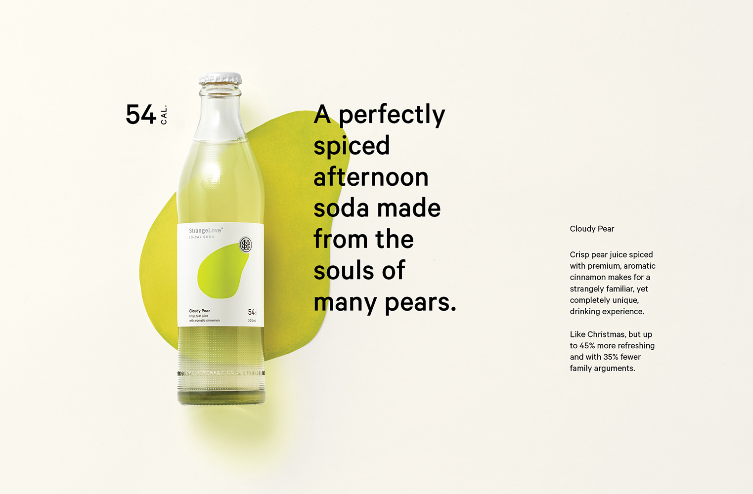 Graphic and structural design created by New Zealand studio Marx Design for soft drinks brand StrangeLove
