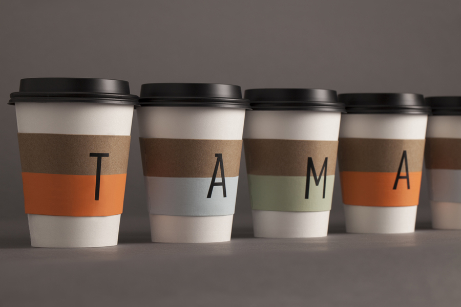 Coffee cups designed by La Tortillería for Spanish kitchen and bar Tamarindo