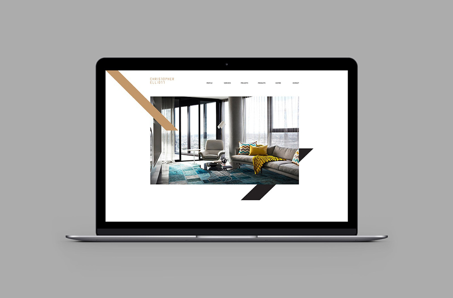 Website created by Studio Brave for Australian interior designer Christopher Elliott