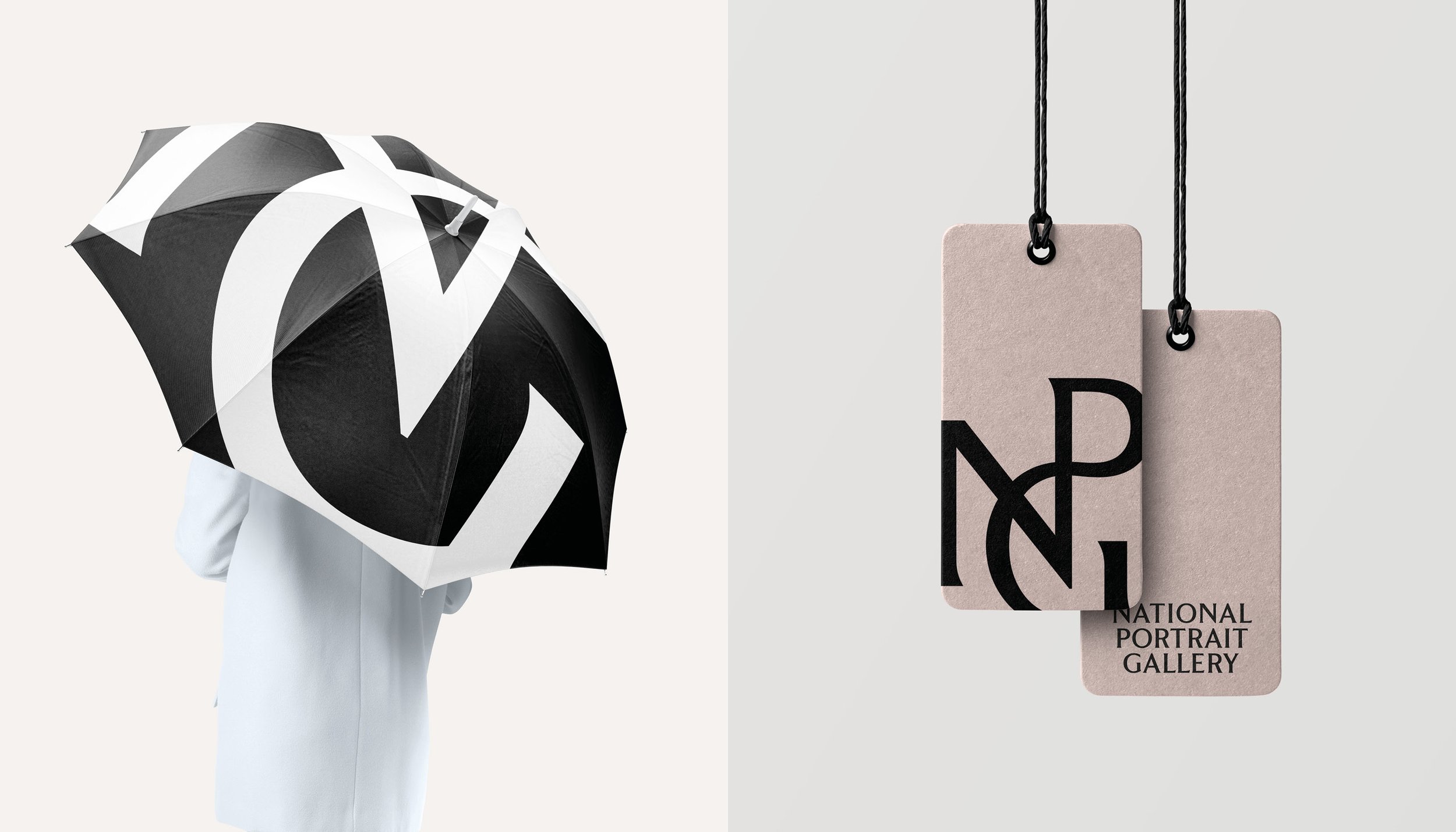 New monogram, custom typeface and brand identity designed by Edit Brand Studio for London's National Portrait Gallery