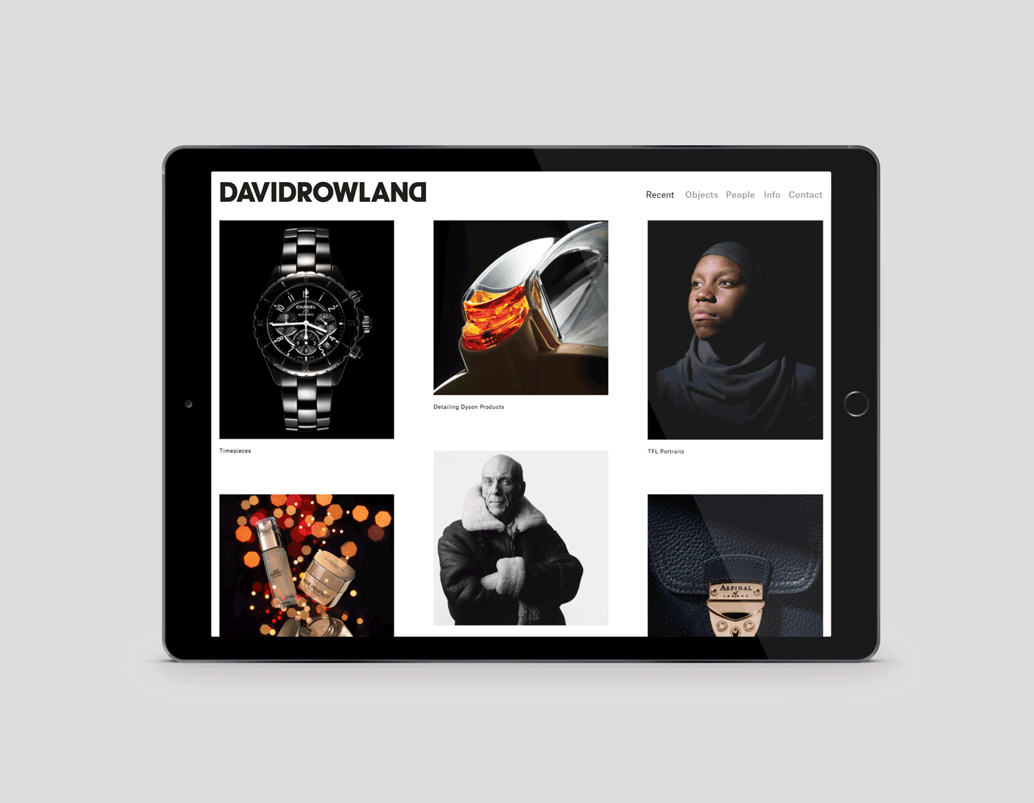 Brand identity and responsive website by London-based graphic design studio ico Design for photographer David Rowland