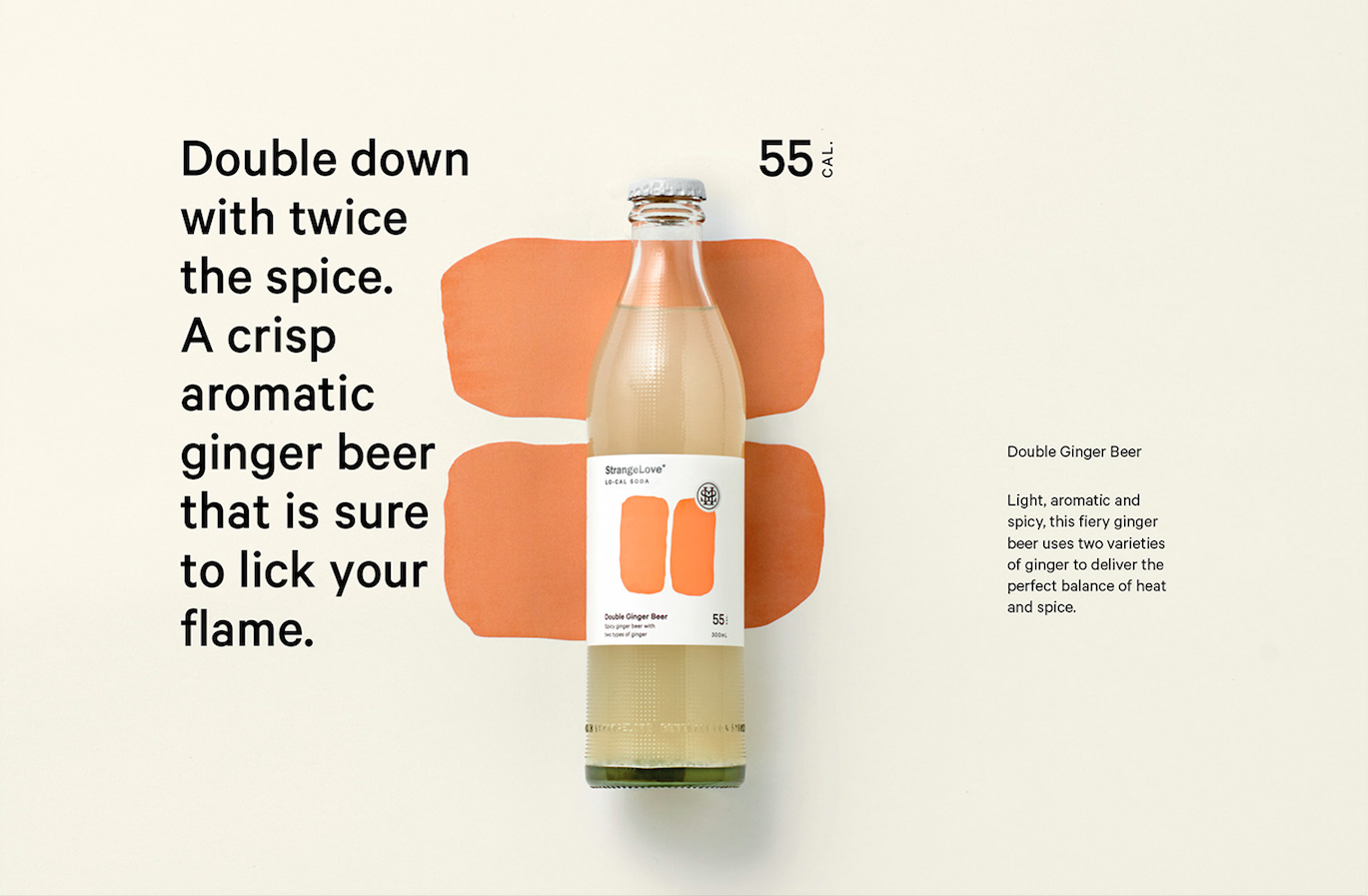 Graphic and structural design created by New Zealand studio Marx Design for soft drinks brand StrangeLove