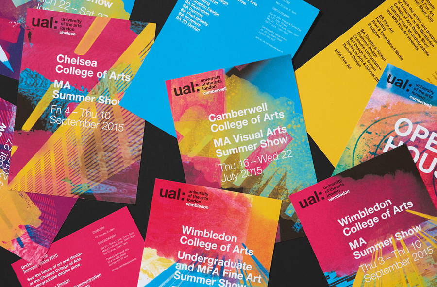 Flyers for the University of the Arts London designed by Spy