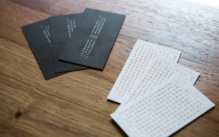 Business cards designed by Föda for Austin based Mexican restaurant Chavez.