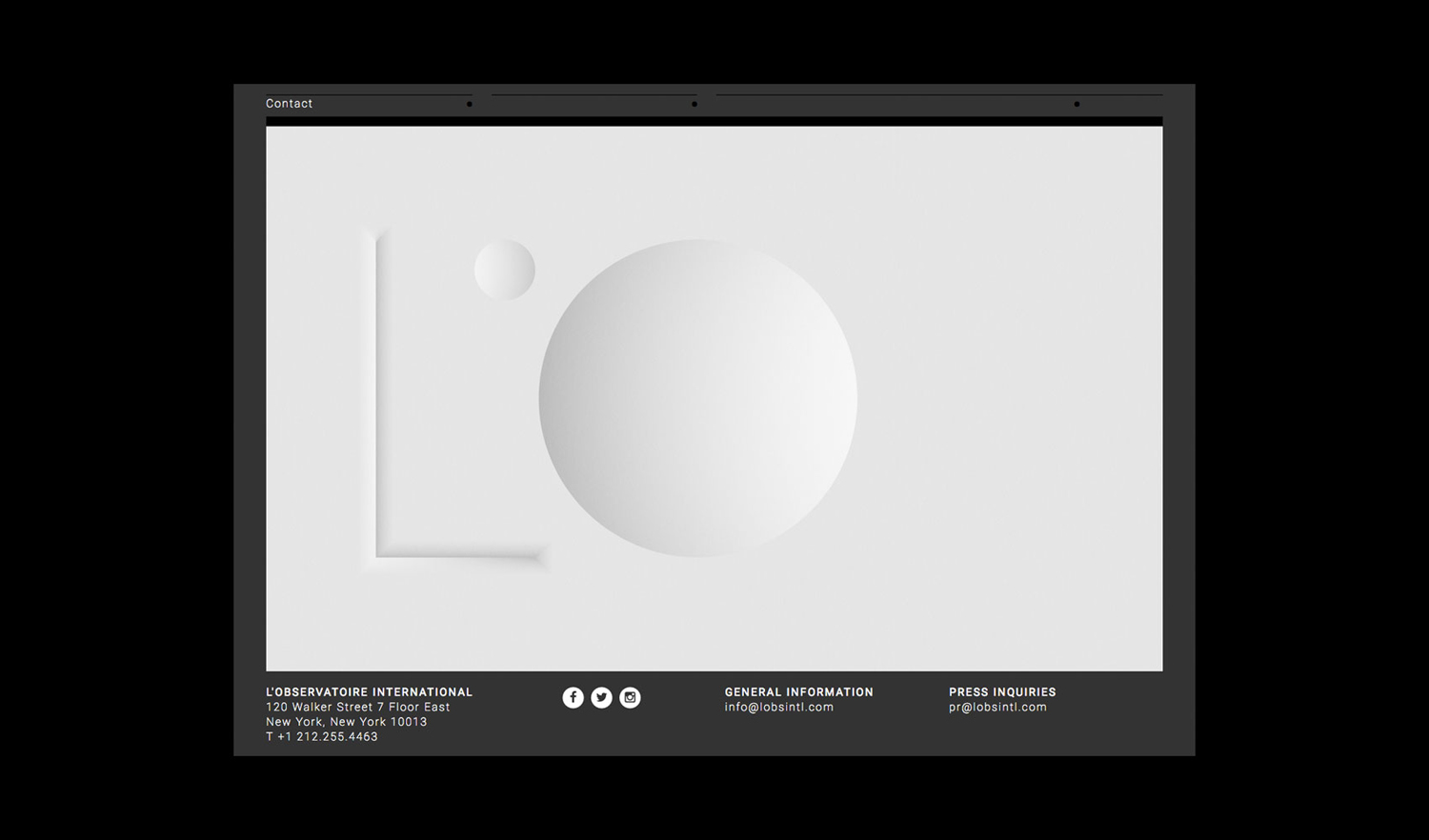 Brand identity and website by New York based design studio Triboro for lighting design studio L'Observatoire