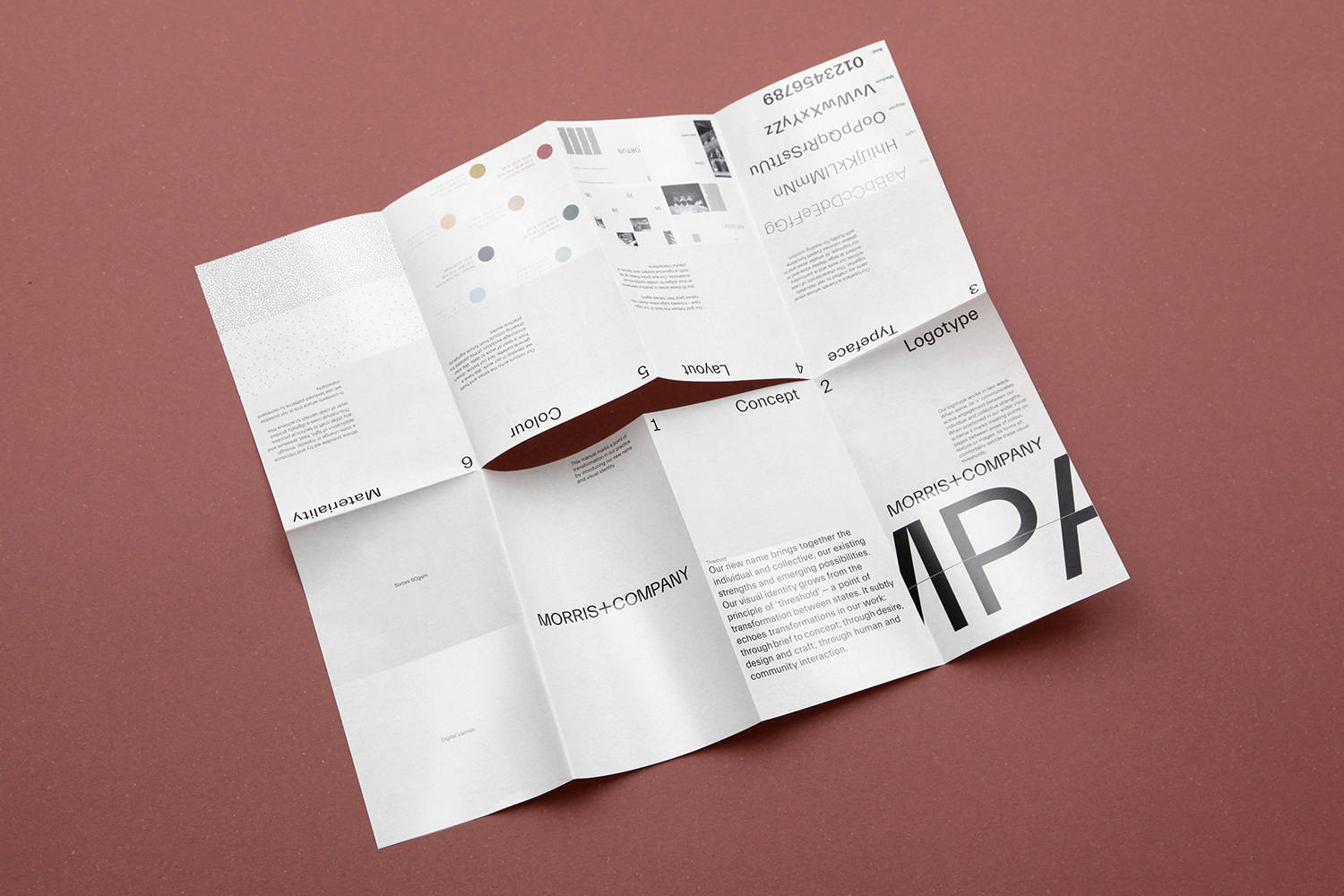 Naming, logotype, tote bags, stationery, brand guiedlines and brochures by Bob Design for architectural practice Morris+Company