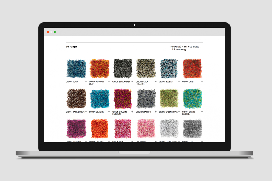 Website designed by Kurppa Hosk for carpet manufacturer Ogeborg