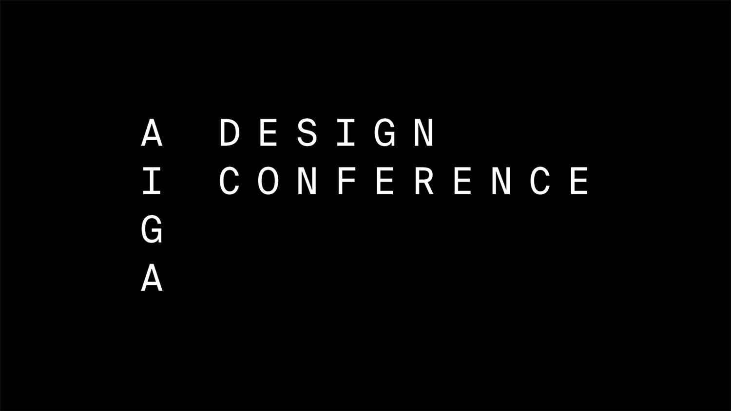 Posters, programme, and brand identity system by New York based Mother Design for the AIGA Design Conference