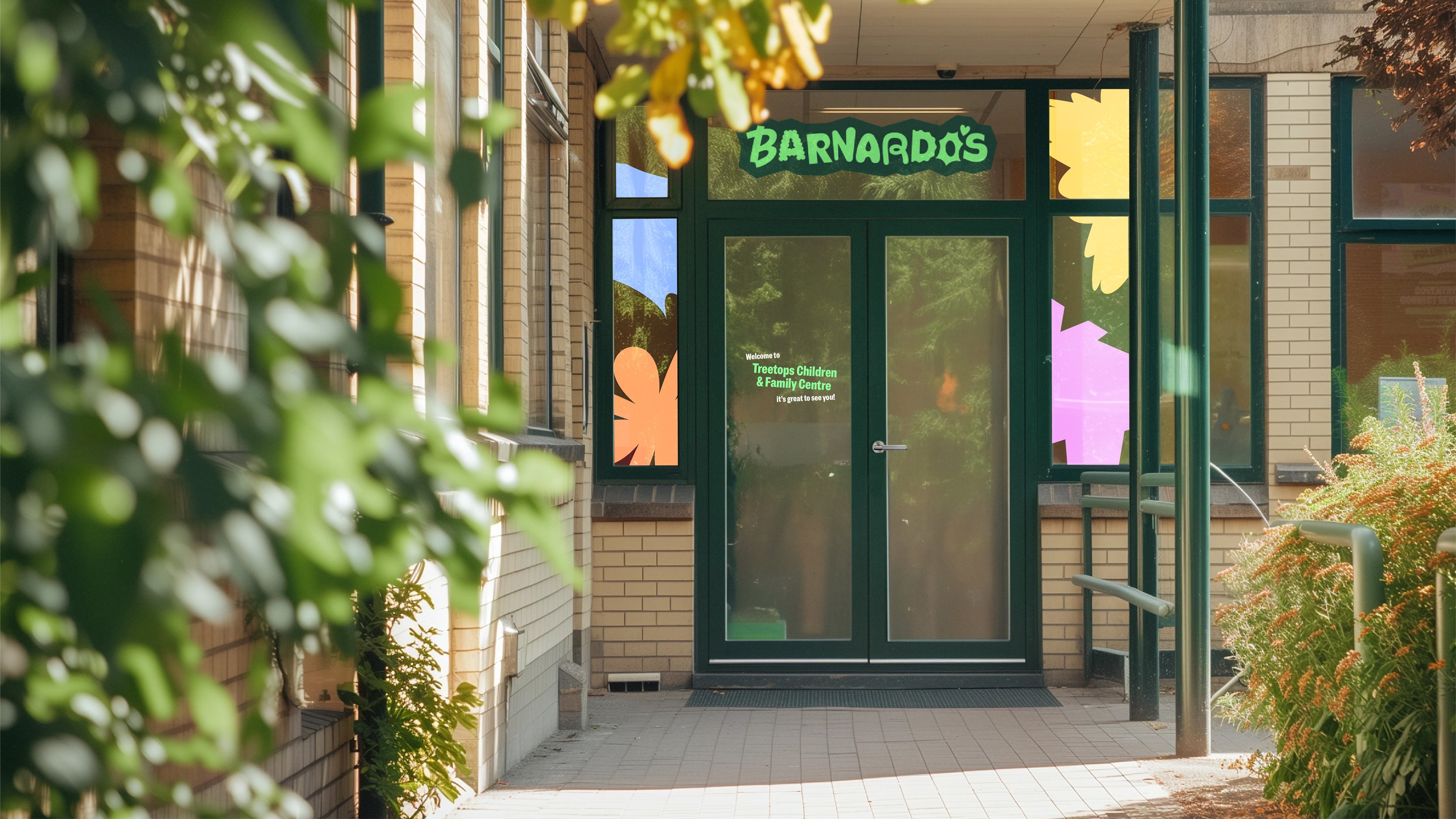 Logotype, motion graphics, billboards and custom typeface by London-based The Clearing for children's charity Barnardo's.