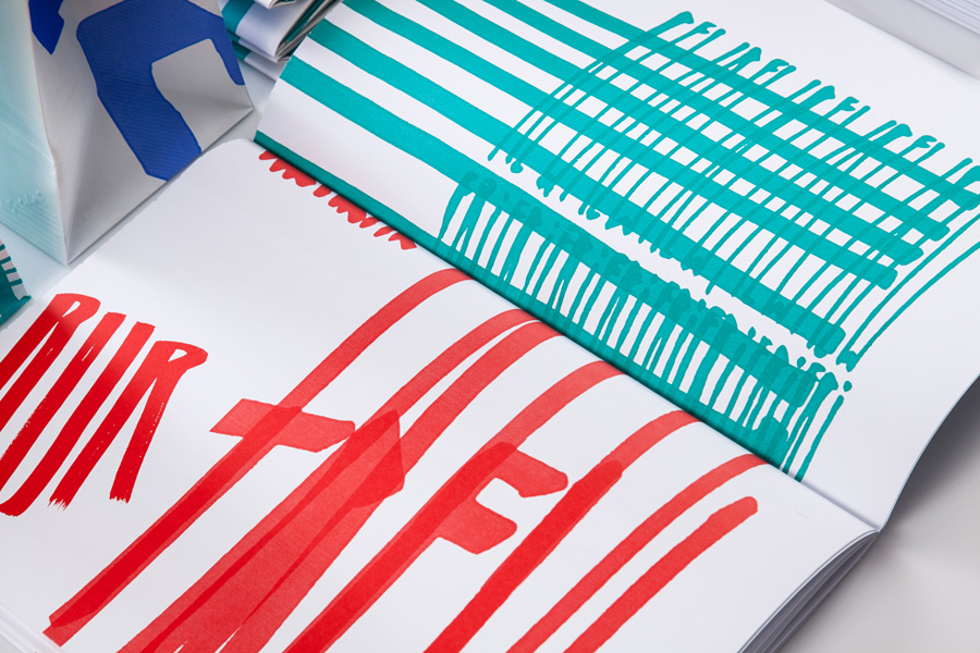 Print design by Marks for material and print finish exhibition Rendez-vous des créateurs 2014