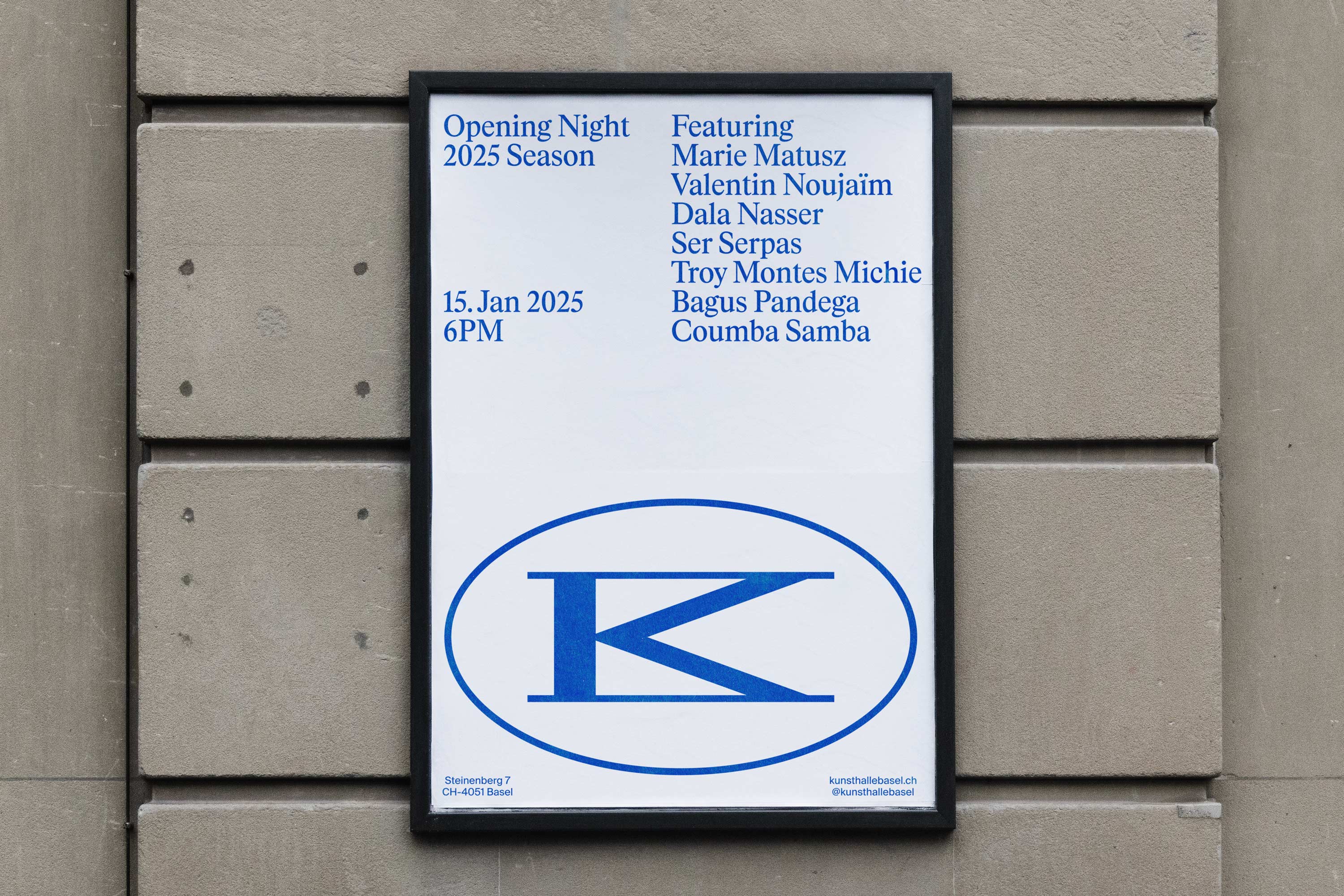 kunsthalle basel porto rocha identity branding logo typography print bpo review poster
