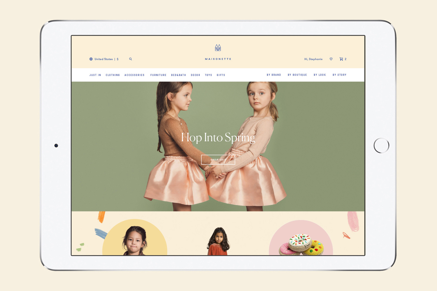 Visual identity and website for children's online retailer Maisonette by Lotta Nieminen Studio & Praesens
