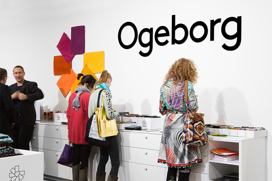 Visual identity and signage designed by Kurppa Hosk for high-quality carpet manufacturer Ogeborg