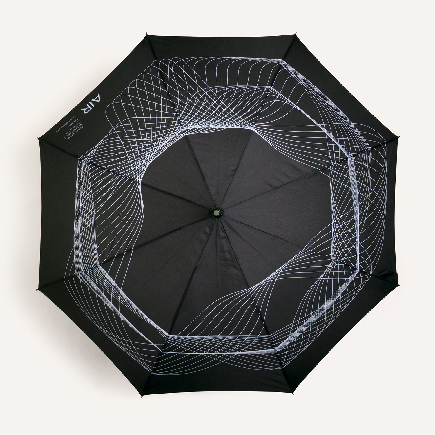 Logo and branded umbrella designed by Spin for London-based Air Studios, home of the world’s largest recording rooms