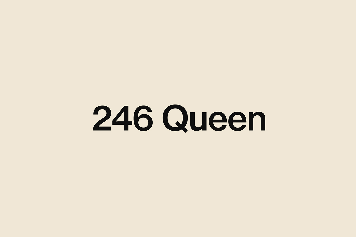 Graphic identity by Studio South for 246 Queen, a retail, hospitality and business development within a mid-century modernist building in Auckland