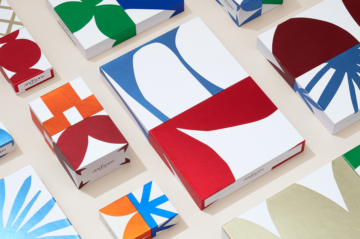 Multi-coloured Branding and Packaging – andSons Chocolatiers by Base Design, USA