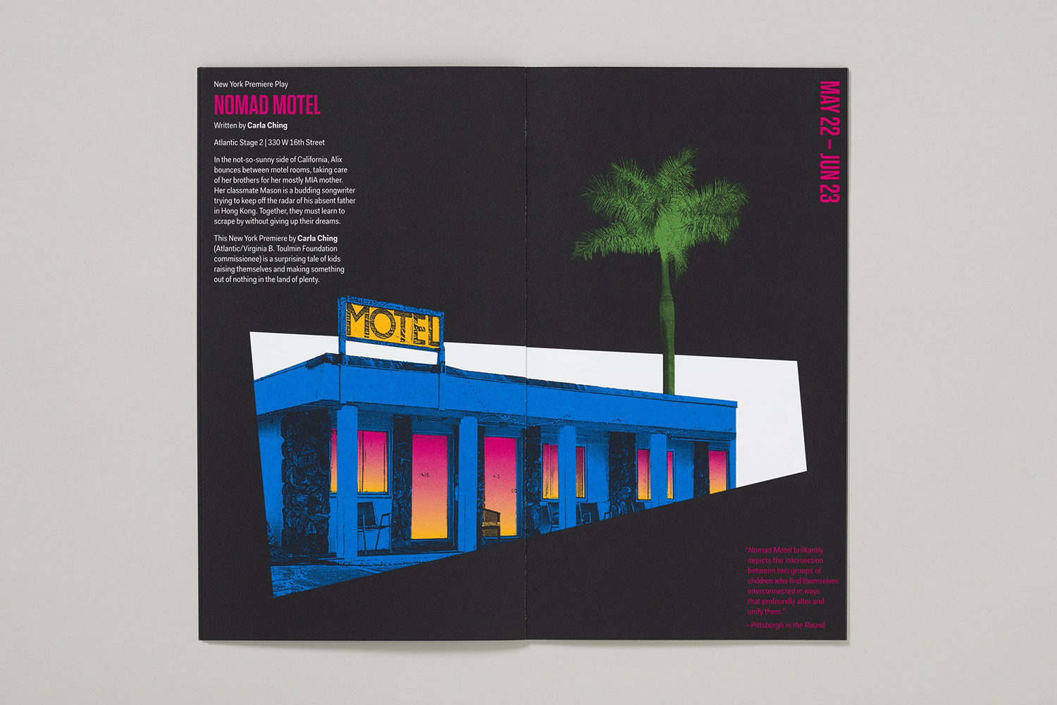 Blue Spot Colour: Atlantic Theatre by Pentagram