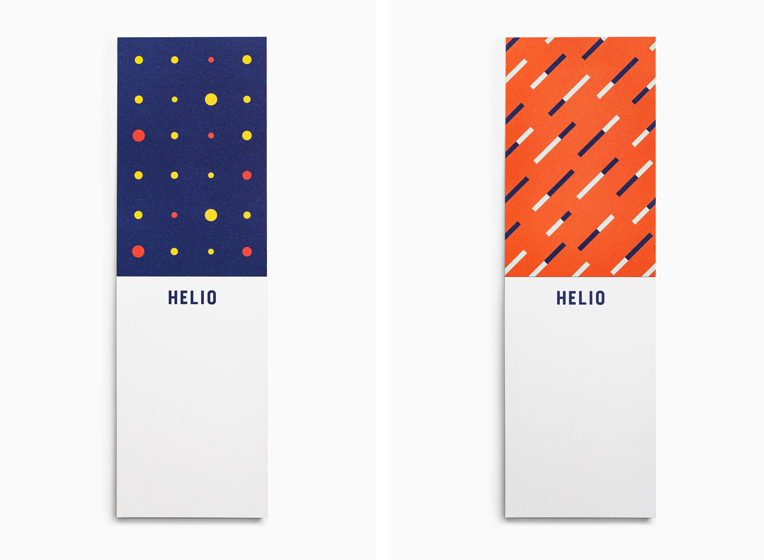 Visual identity, pattern and notepads by Bedow for Stockholm-based co-working space Helio