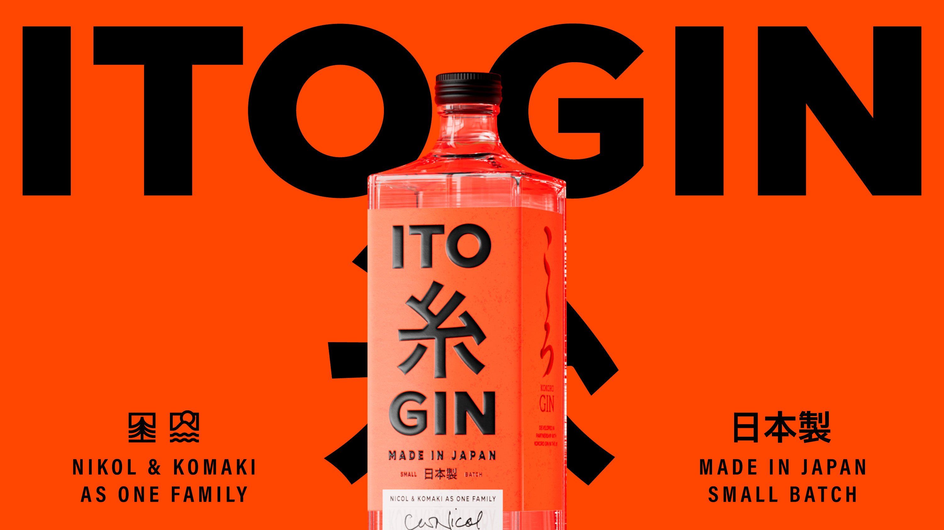 Logotype, packaging, posters and merchandise for ITO Gin designed by Analogue Logotype, packaging, posters and merchandise for ITO Gin designed by Analogue