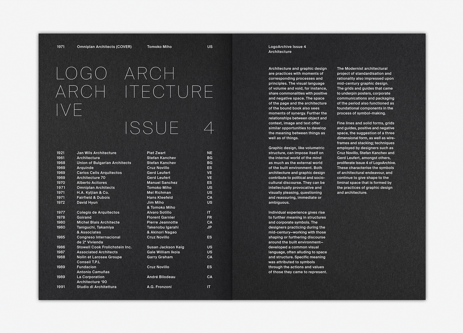 LogoArchive Issue 4 edited and designed by Richard Baird, published by BP&O