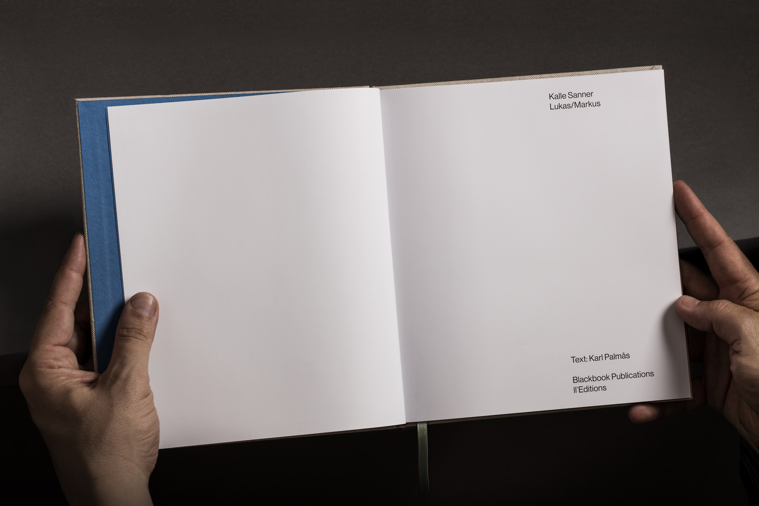 Book designed by Lundgren+Lindqvist for Kalle Sanner's photographic project Lukas/Markus