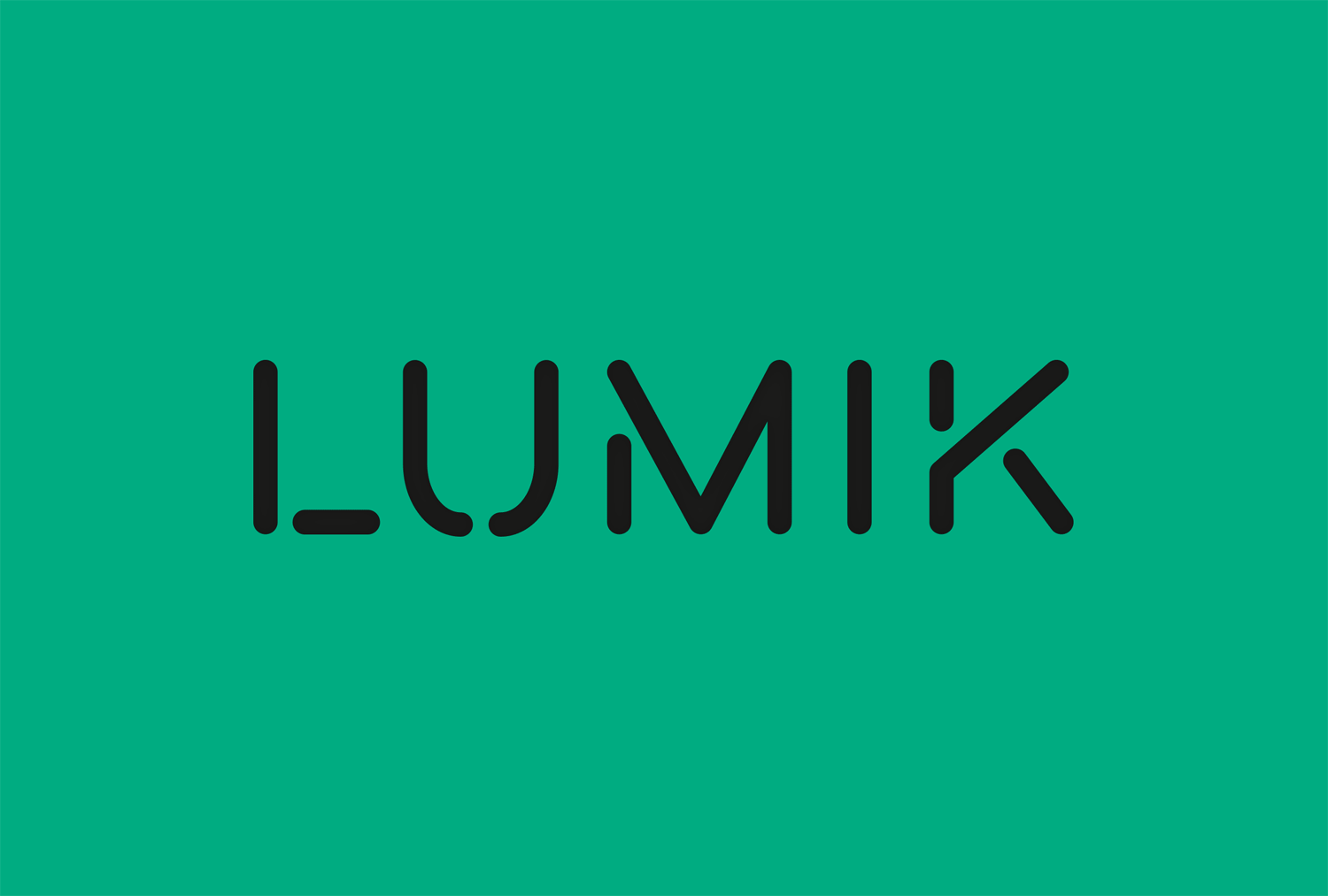Logotype designed by Hey for Spanish lighting design and manufacturing company Lumik