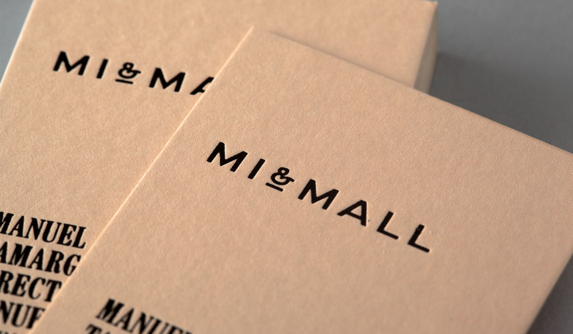 Logo and letterpress stationery design by Atipo for Mi&Mall 