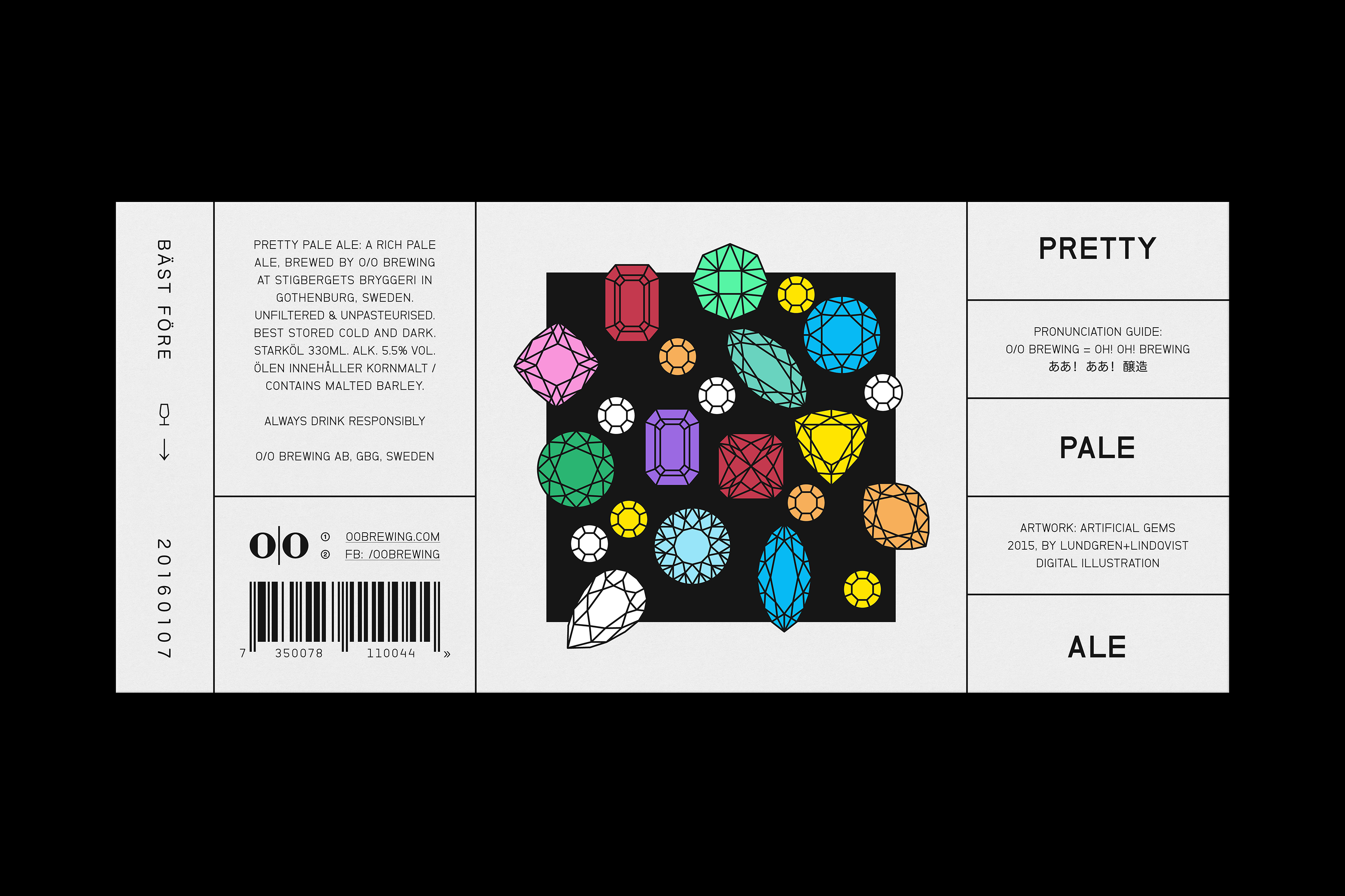 Label for O/O Brewing by Swedish graphic design studio Lundgren+Lindqvist