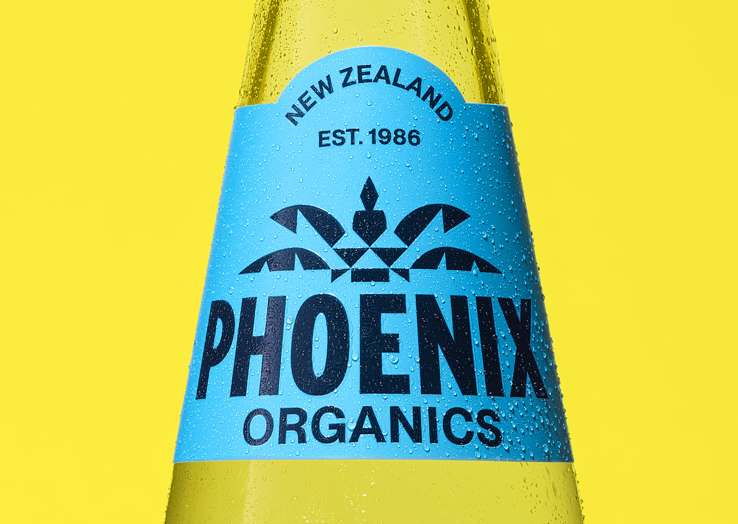 Branding, packaging and tone of voice for New Zealand beverage brand for Phoenix Organics by Marx Design