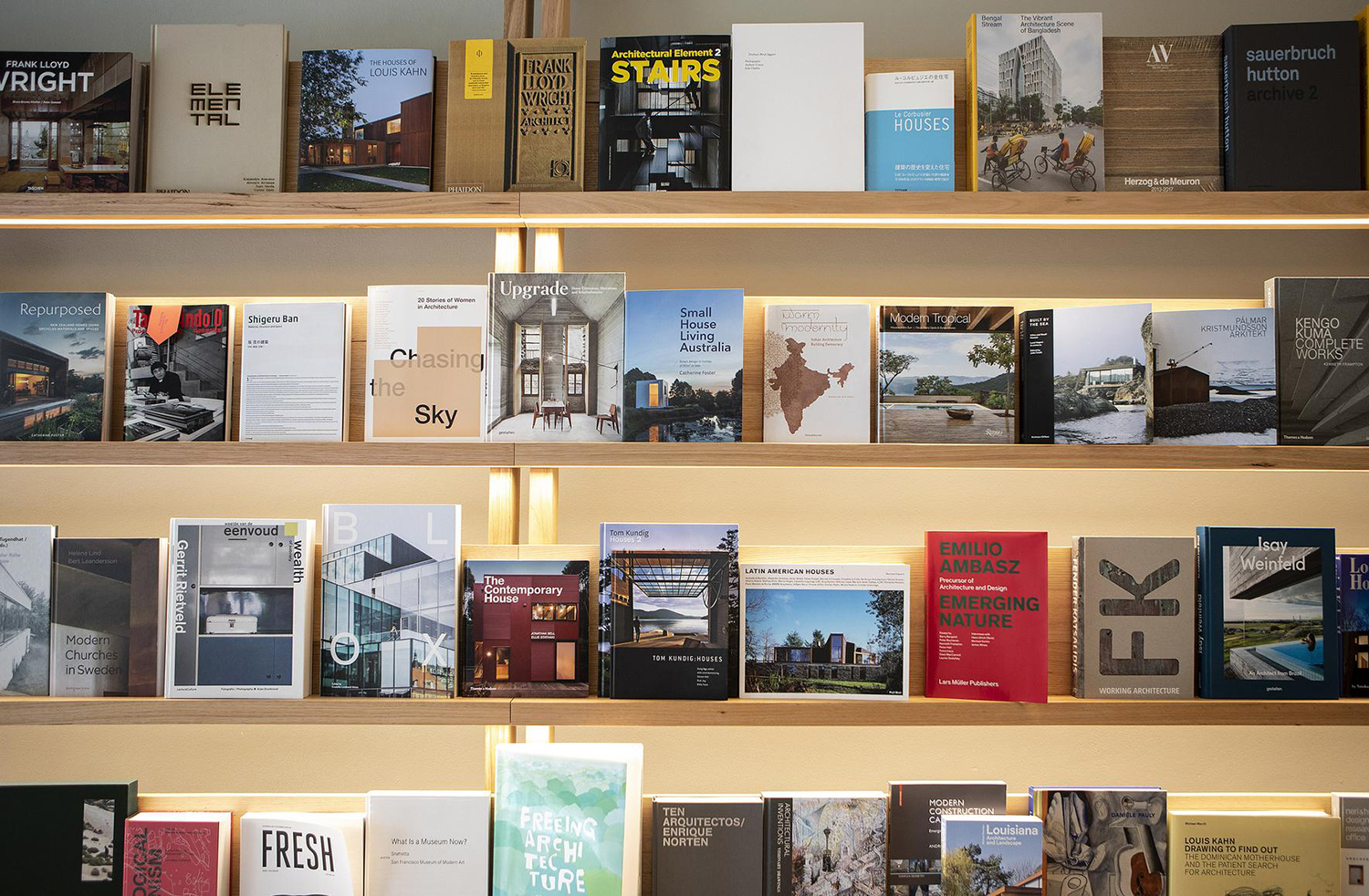 Logo, business cards, bookmarks, signage and tote bags by Australian studio Garbett for The Architect's Bookshop