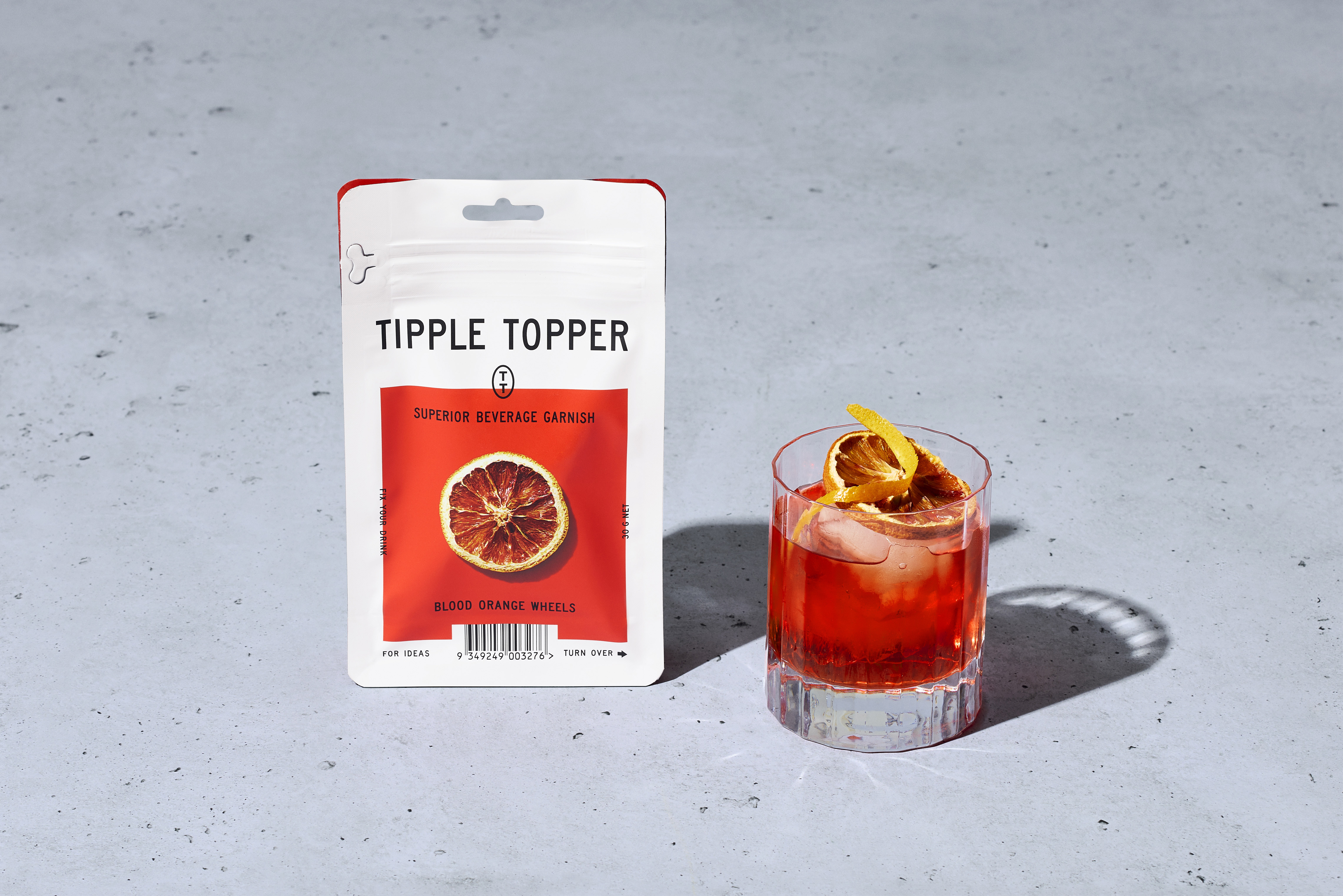 Brand identity, packaging design and art direction by Marx Design for Australian cocktail garnish brand Tipple Topper