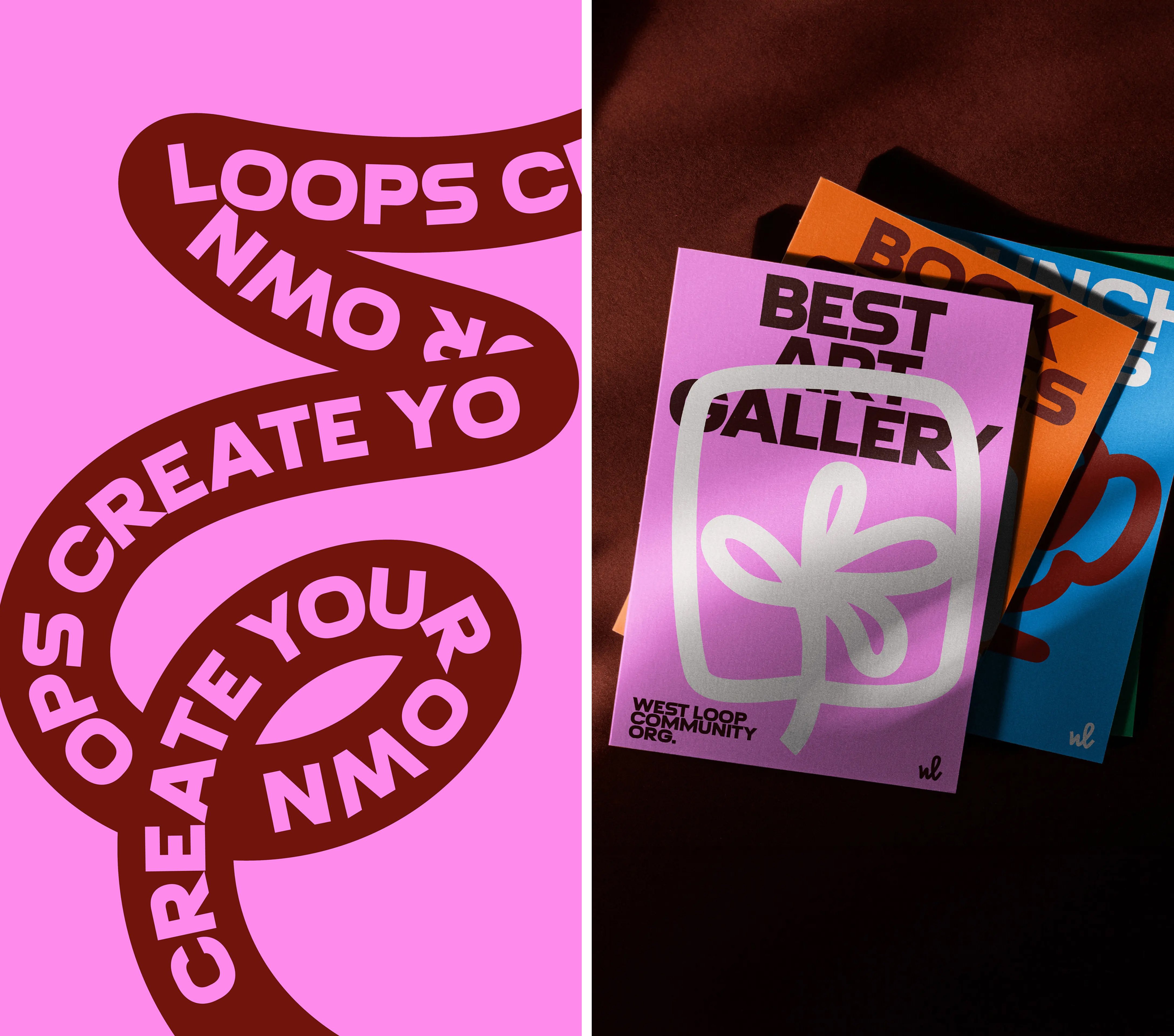 Logotype and interactive generative identity designed by Landor for Chicago's West Loop.