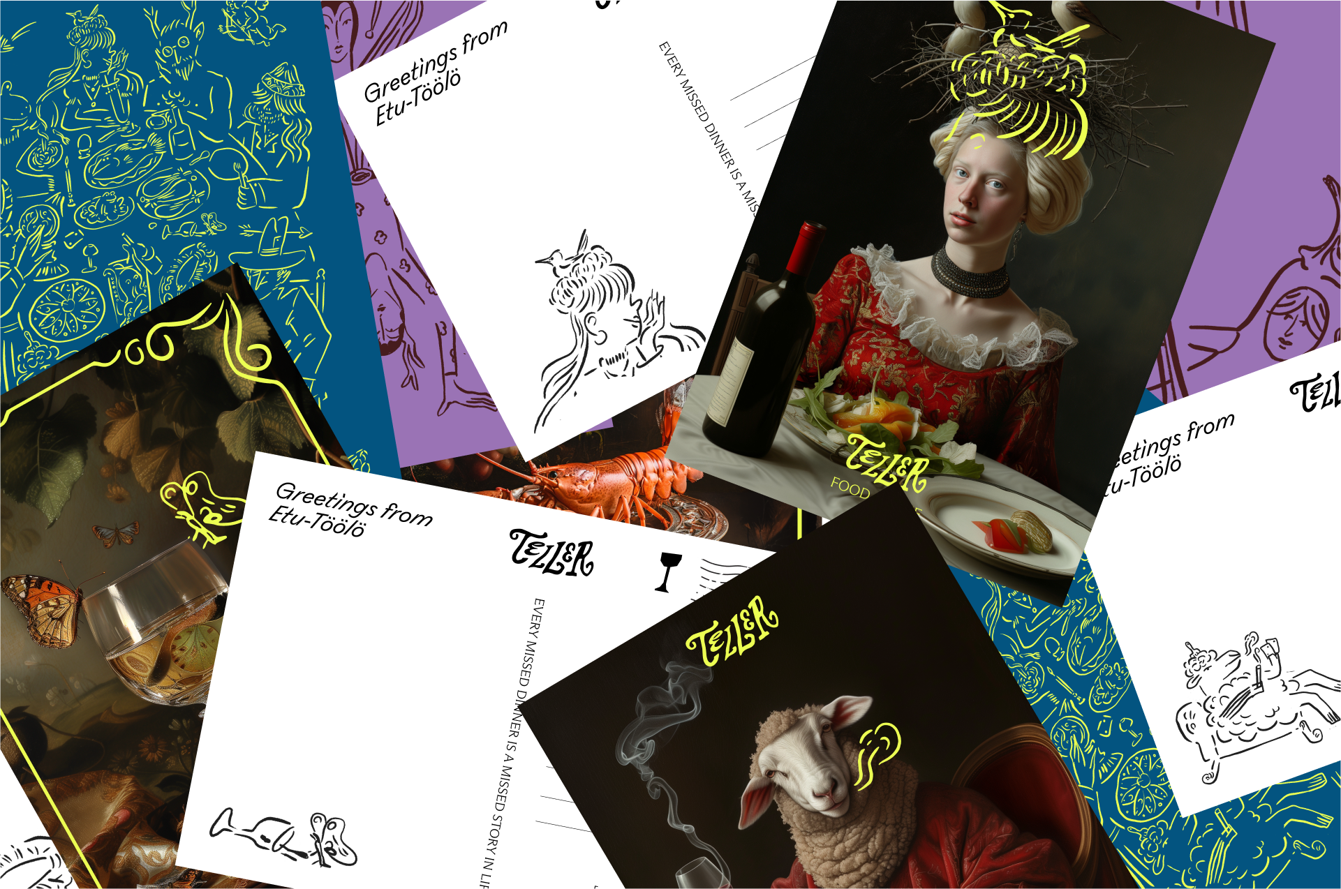 Logotype, illustration and website for Helsinki restaurant Teller designed by Werklig Logotype, illustration and website for Helsinki restaurant Teller designed by Werklig