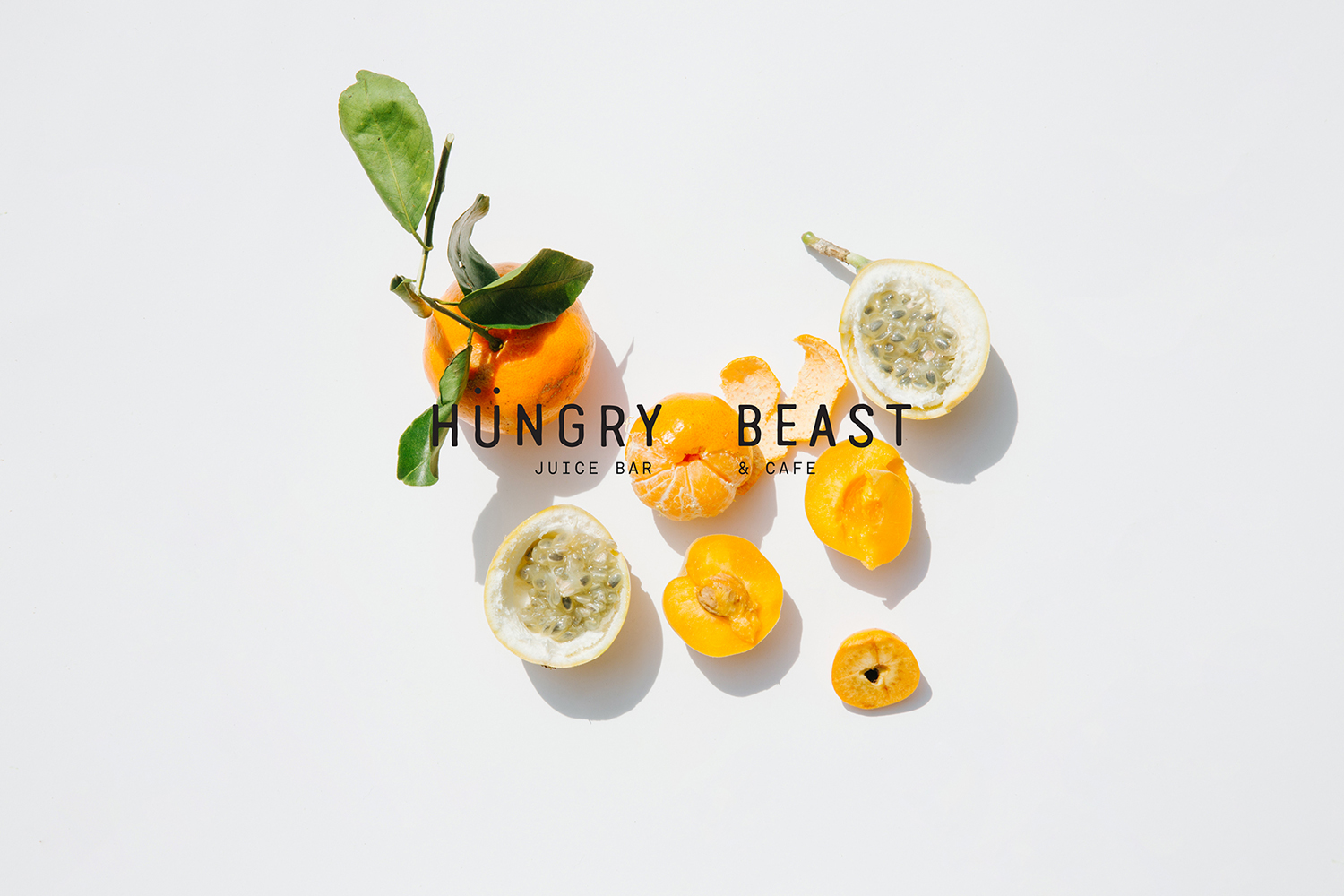 Logo and art direction designed by Savvy for Mexican cafe and juice bar Hüngry Beast