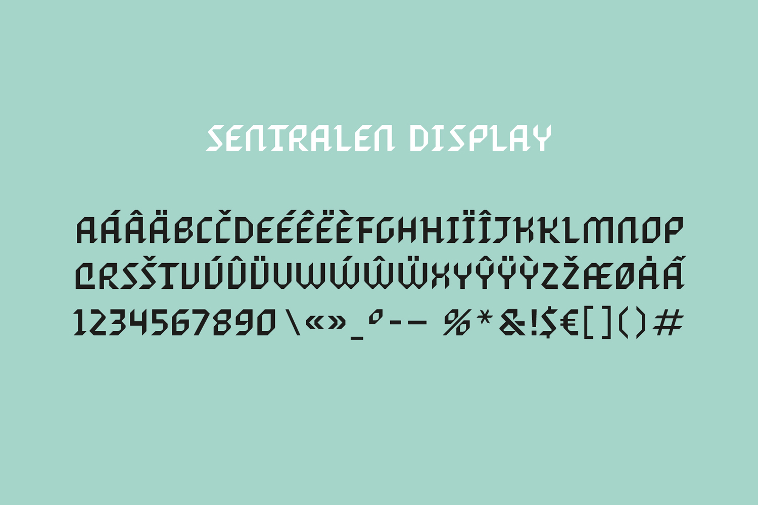 Custom Typeface Design – Sentralen by Metric Design & Ellmer Stefan