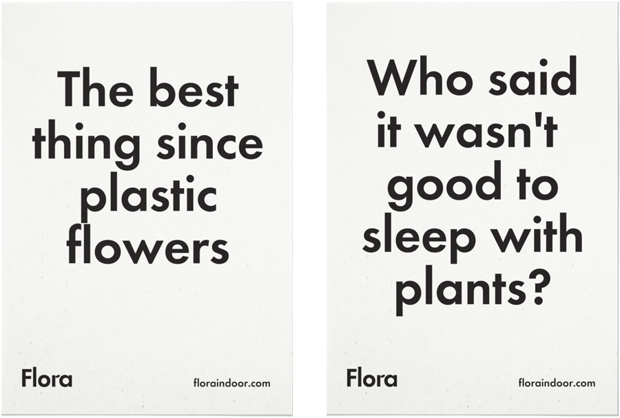 Graphic design by P.A.R for Barcelona based eternal flower business Flora