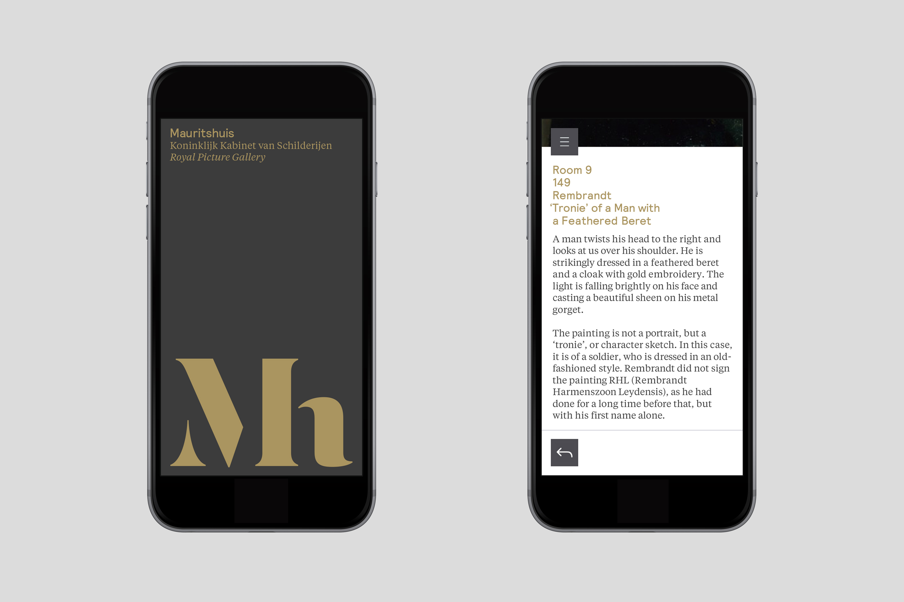 Responsive website and brand identity designed by Dumbar for Mauritshuis