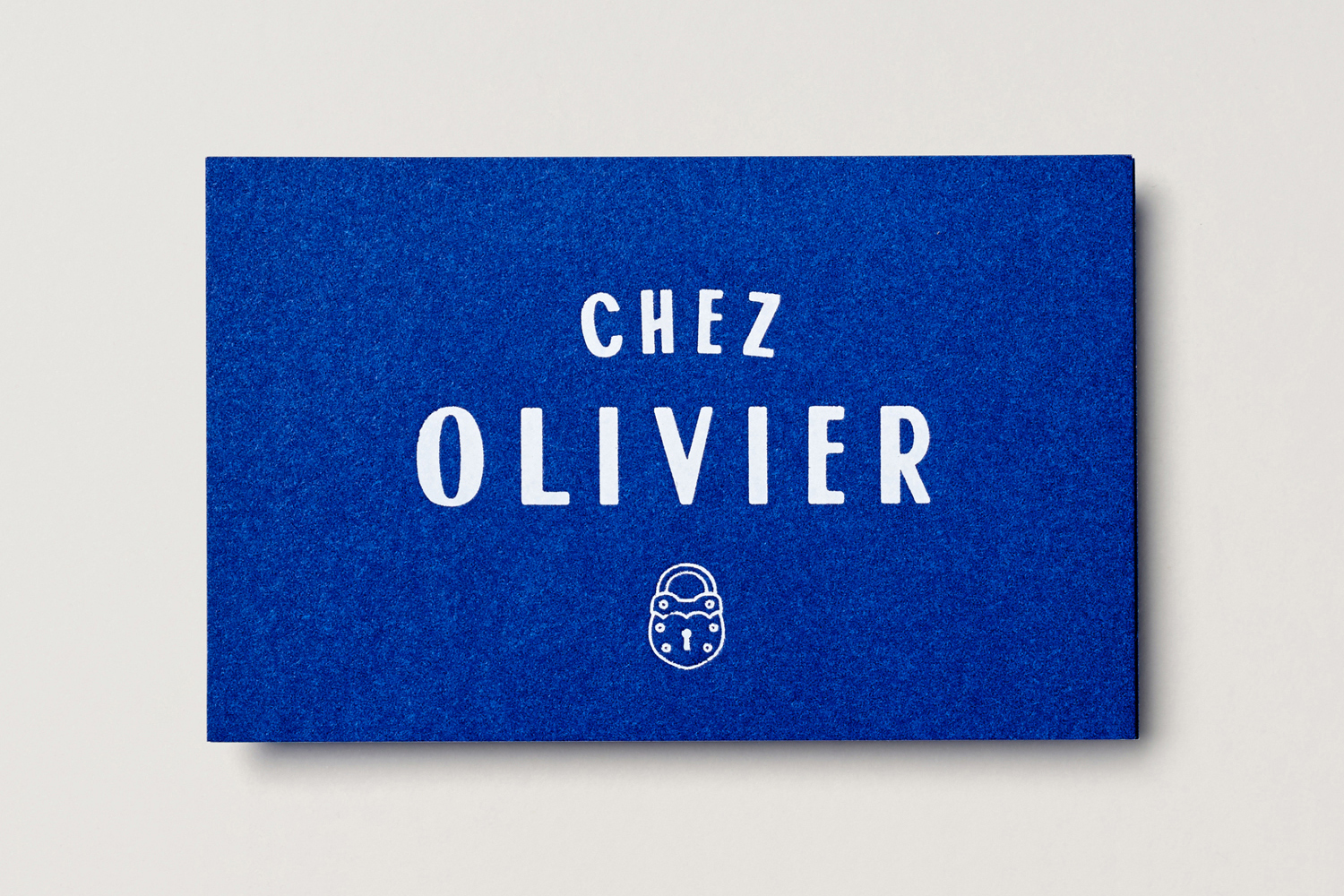 Blue in Branding & Graphic Design: Chez Olivier by Swear Words, Australia